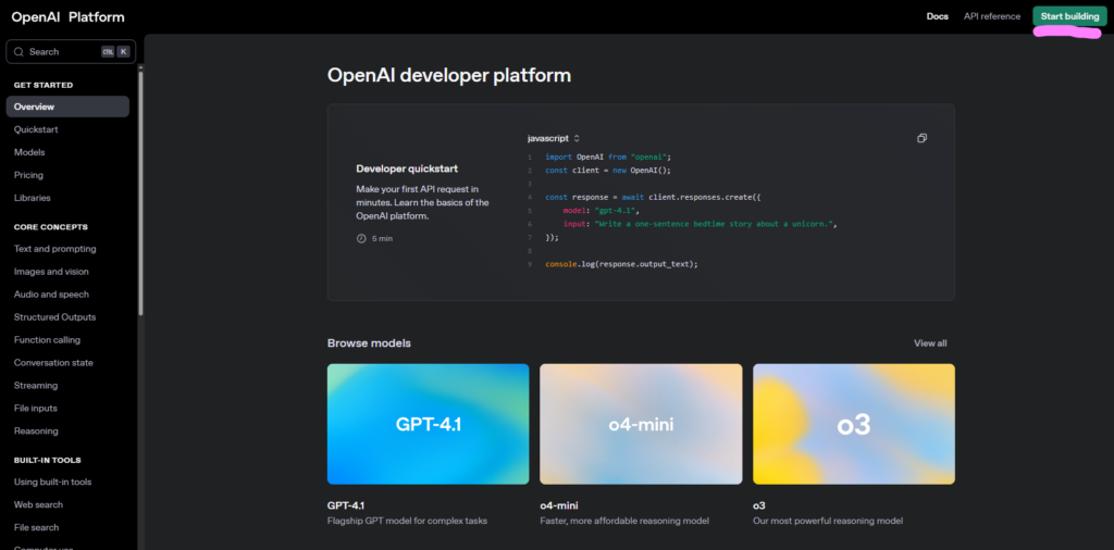 ChatGPT API 사용하기 / key 발급 / API 가격 1 chatgpt api build startbuilding